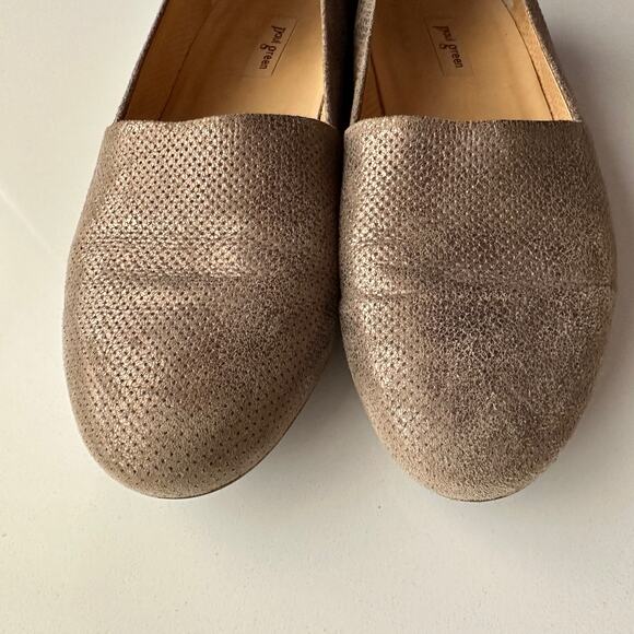 Paul Green Perry Perforated Metallic Smoke Comfort Loafers Shoes UK 3 1/2 US 6 - Picture 4 of 8
